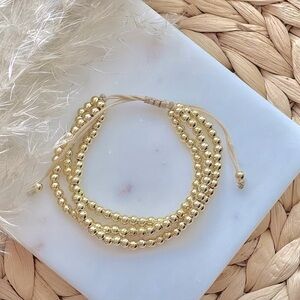 18k Gold Plated Beaded Bracelet